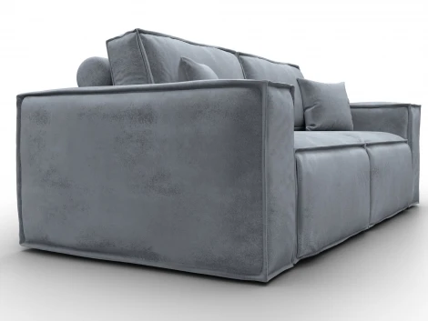 Диван прямой Лига-081 НПБ (ДСП/Пластик/Велюр/Серый) Лига Диванов 134137