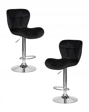 Набор 2 шт стул барный DOBRIN BARNY (черный велюр (MJ9-101))