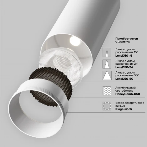 Трековый светильник магнитный 48V Maytoni Focus LED TR032-4-20WTW-S-DD-W (круглые)