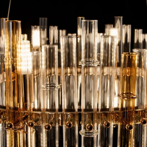 Подвесная люстра Arte Lamp Crystalla A4111LM-16GO (220V, на тросе, круглые)