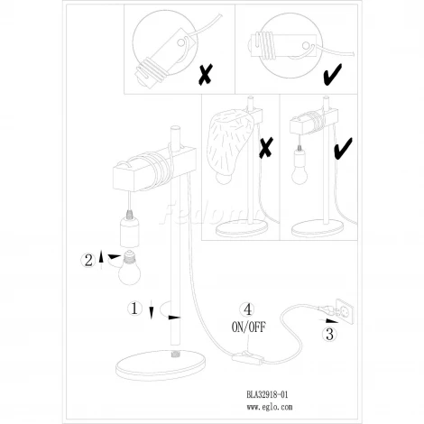 Интерьерная настольная лампа Eglo Townshend 33163 (220V)