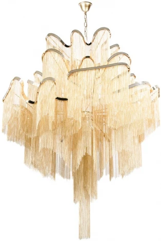 Подвесная люстра каскадная большая Loft It Stream 10208/1000 Gold (220V, на цепи)