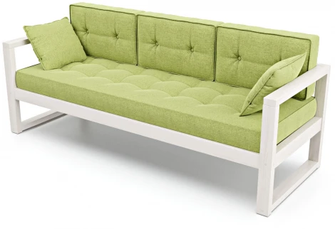 Диван Arsko Астер Б беленый дуб зеленая рогожка