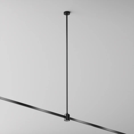 Крепление потолочное Long 760мм с прямым коннектором питания Flarity черный Maytoni Accessories for tracks Flarity TRA159С-IPCL1-B (24V)