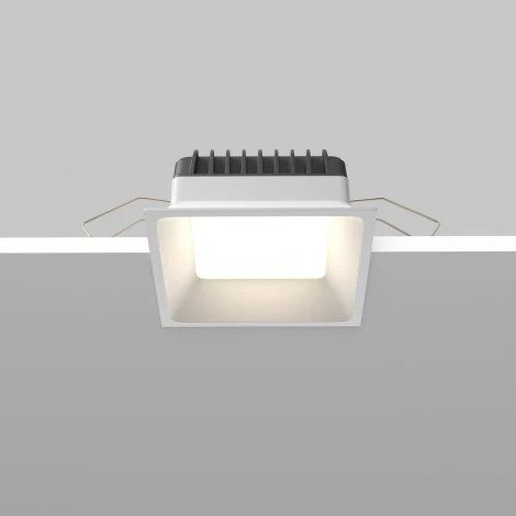 Встраиваемый светильник 12W Maytoni Okno DL056-12W3-4-6K-W (LED, 220V, круглые, IP44)
