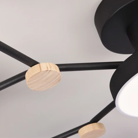 Потолочная люстра светодиодная с пультом с регулировкой цветовой температуры и яркости LED4U LED4U L3201-780 BK