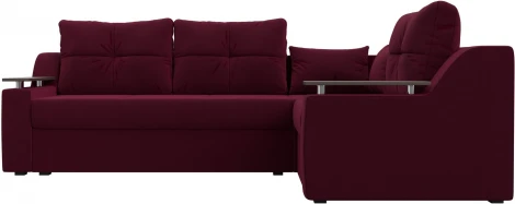 Диван угловой Кронос правый угол (Бордовый/Микровельвет) Лига Диванов арт.114615