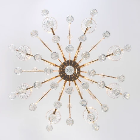 Подвесная люстра Eurosvet Collana 10096/8 золото/прозрачный хрусталь Strotskis