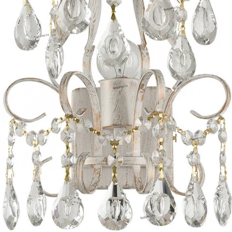 Бра IDLamp Сristallo 298/1A-Whitepatina