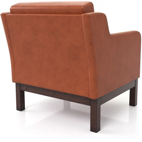 Кресло Arsko Айверс венге оранжевый кожзам