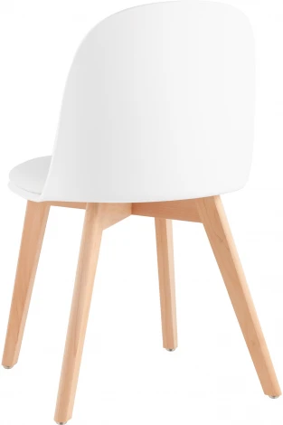 Стул Stool Group Fog с подушкой белый деревянные ножки УТ000036897