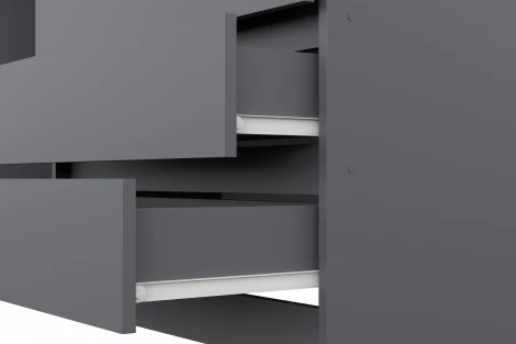 Шкаф трехстворчатый Арника Бали, Графит серый