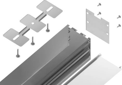Алюминиевый профиль накладной/подвесной "Profile System" для светодиодной ленты до 26мм Ambrella Illumination GP2550AL