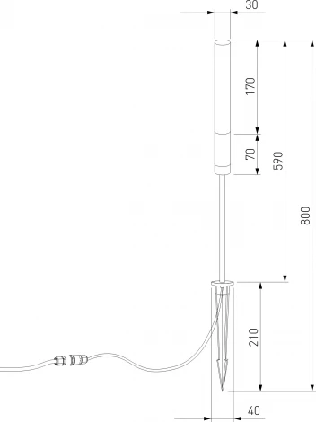 Грунтовый светильник Elektrostandard Invi 35155/F черный (LED, 220V, IP65)