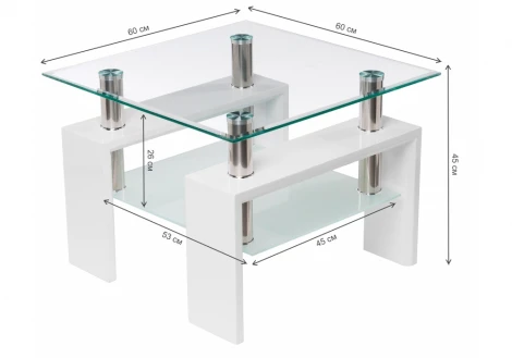 Журнальный столик Woodville ST-052 white 11808