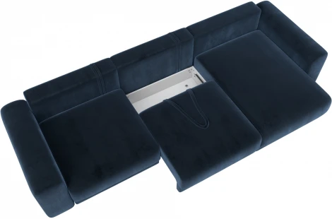 Диван угловой Лига-056 НПБ Лонг угол универсальный Лига Диванов (Велюр) арт.129165