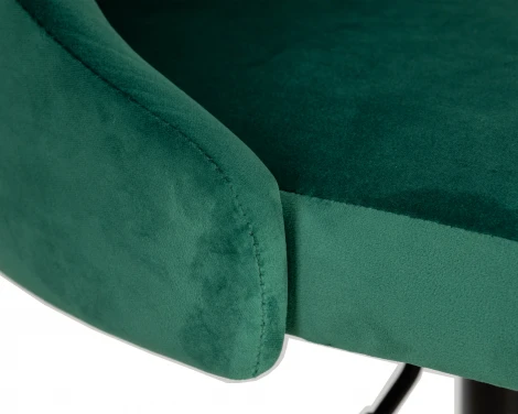 Стул барный DOBRIN JOSEPH BLACK (зеленый велюр (MJ9-88)) 5021_BlackBase-LM BLACK, цвет сиденья зеленый (MJ9-88), основания черный