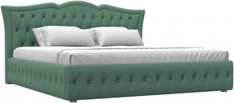 Кровать интерьерная Герда 200 (Зеленый/Рогожка) Лига Диванов арт.123596