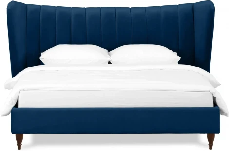 Кровать Queen II Agata L ОГОГО (арт.574725), (Ткань/Синий)