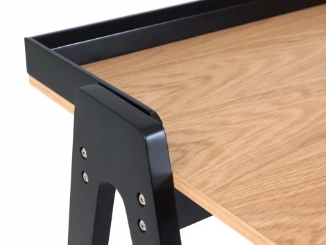 Стол рабочий Laptop ОГОГО 693424 (черный, натуральный)