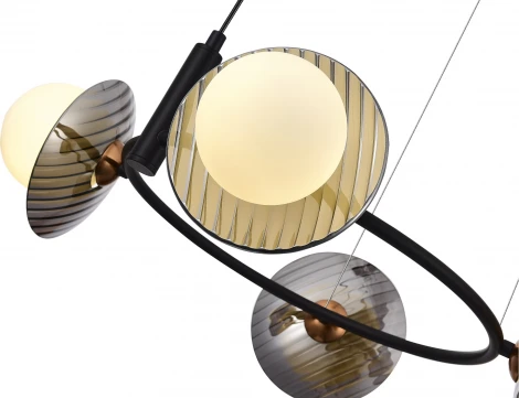Подвесной светильник ST Luce Noon SL1521.403.04 Черный/Дымчатый, Белый G9 4*5W 4000K (220V, на тросе)