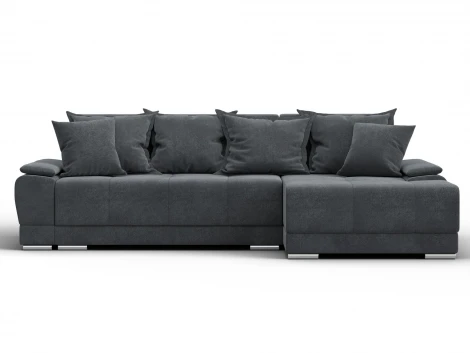 Диван угловой Лига-119 угол правый (ДСП,Брус,Фанера,ЛДС,Велюр/Светло-серый) Лига Диванов 137099