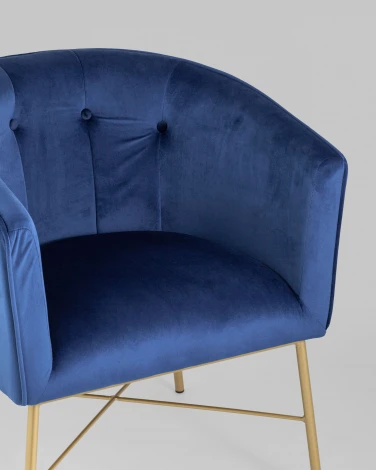 Кресло Stool Group Шале велюр синий УТ000005600