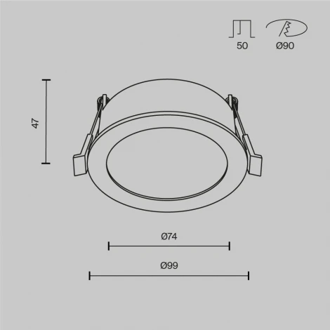 Точечный светильник влагозащищенные с цоколем gx53 IP44 Maytoni Orb DL130-GX53-MG
