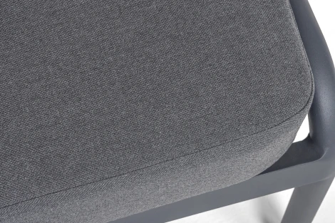 "Ронда" диван 3-местный плетеный из роупа, каркас алюминий темно-серый (RAL7024) муар, роуп серый 40 мм tex, ткань темно-серая 027 4SIS RON-S-3-001 RAL7024 MuaT-grey(D-gray027)