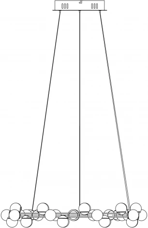 Подвесной светильник Maytoni Tessara MOD081PL-L50G3K (LED, 220V, на тросе, шарики, кольцо)