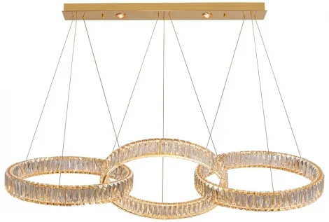 Подвесной светильник Newport 8240 8243/S gold NEW (LED, 220V, хрусталь, на тросе)