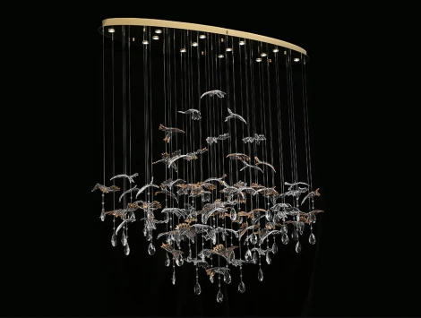 Потолочная люстра Newport 8200 8220/140 С oval gold polished