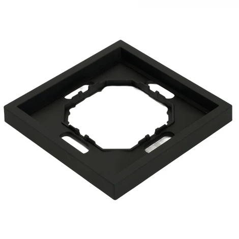 Рамка на 1 пост (черный уголь, soft touch) Stekker Эмили 49858