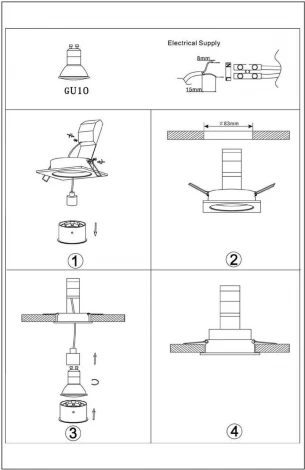 Встраиваемый точечный светильник Lucide Embed 22959/01/30 (220V)