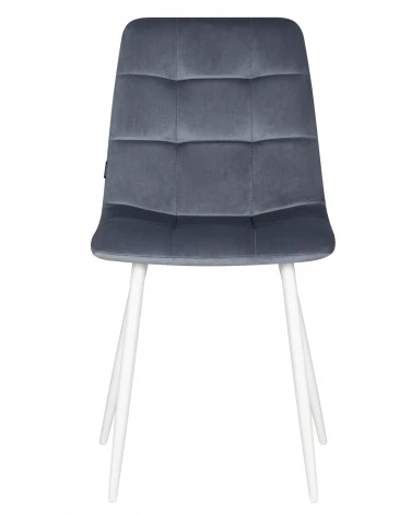 Стул обеденный CHILLY (Серо-голубой Holland 14, основание белое)