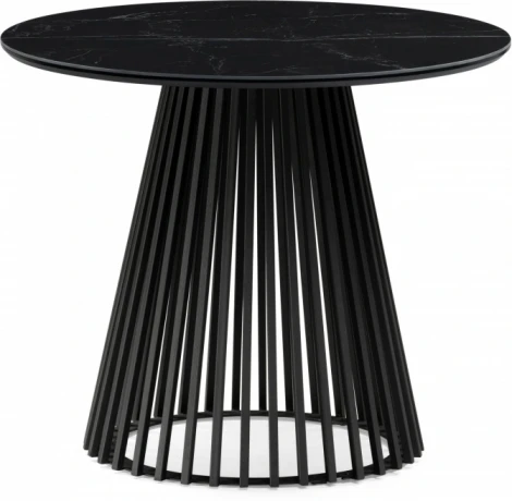 Кухонный стол Notta Нэнси 90х90х75 черный мрамор shakespeare black / черный (Керамика) арт.612877