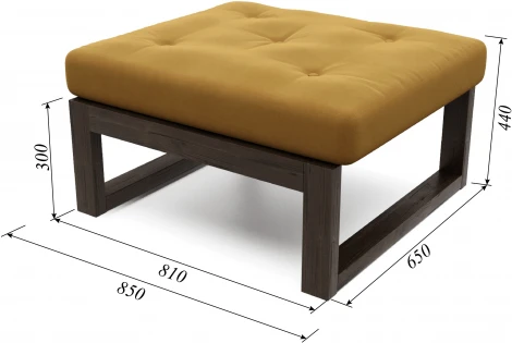 Пуф Arsko Амбер венге горчичный велюр