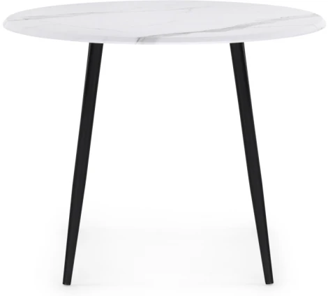 Деревянный стол Notta Абилин 100 мрамор белый / черный матовый 517038