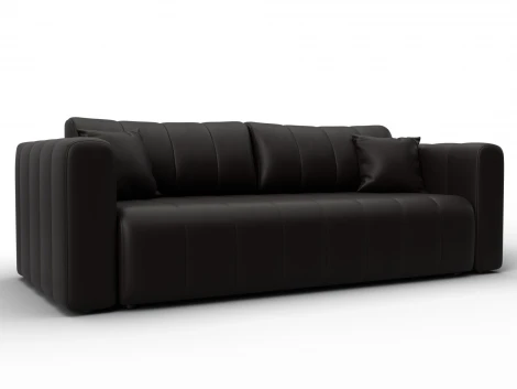 Диван прямой Лига-062 НПБ (ДСП,Фанера,ХДФ/Пластик/Экокожа/Коричневый) Лига Диванов 130272