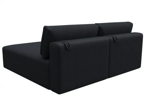 Диван угловой модульный Лига-060 НПБ угол универсальный (ЛДСП,Брус,Фанера/Пластик/Замша/Темно-серый) Лига Диванов 129502