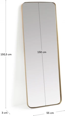 Настенное зеркало La Forma (ex Julia Grup) Marco (Золотой/ Металл,Сталь,МДФ)