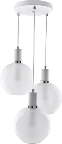 Подвесной светильник 33 ИДЕИ PND140.03.01.002.CH-S.13.WH (220V, на проводе, шарики, круглые)