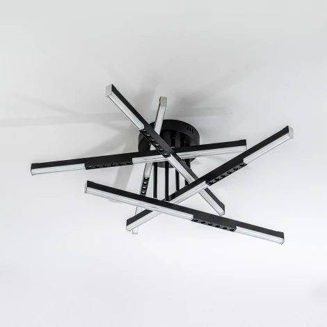 Потолочная люстра светодиодная на штанге с пультом с регулировкой цветовой температуры LED4U L5115-5 BK