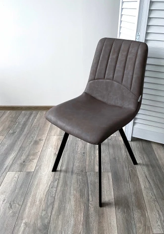 Стул ASHTON RU-12 коричневый антрацит/ черный каркас