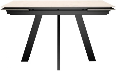 Стол DikLine DM140 Хромикс белый/опоры черные арт.00-00072818