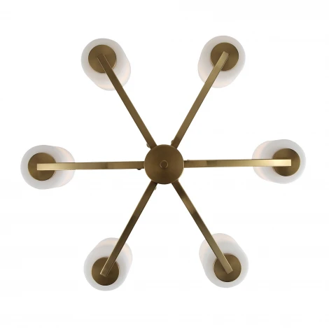 Подвесная люстра ST Luce Опал SL1403.303.06 Латунь/Прозрачный E27*6 40W