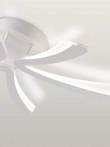 Потолочная люстра светодиодная с пультом ДУ 48W, белый, LED Natali Kovaltseva Vio LED LAMPS 81453 (регулировка яркости, 220V)