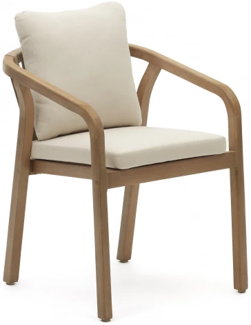 Стул уличный La Forma (ex Julia Grup) Malaret (Белый/ Веревка)