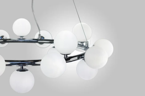 Подвесной светильник AM Group AM487 CH D700 (на тросе, шар, молекулы)
