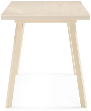 Стеклянный стол Woodville Маккензи 120(150)х70х77 кремовый 551089